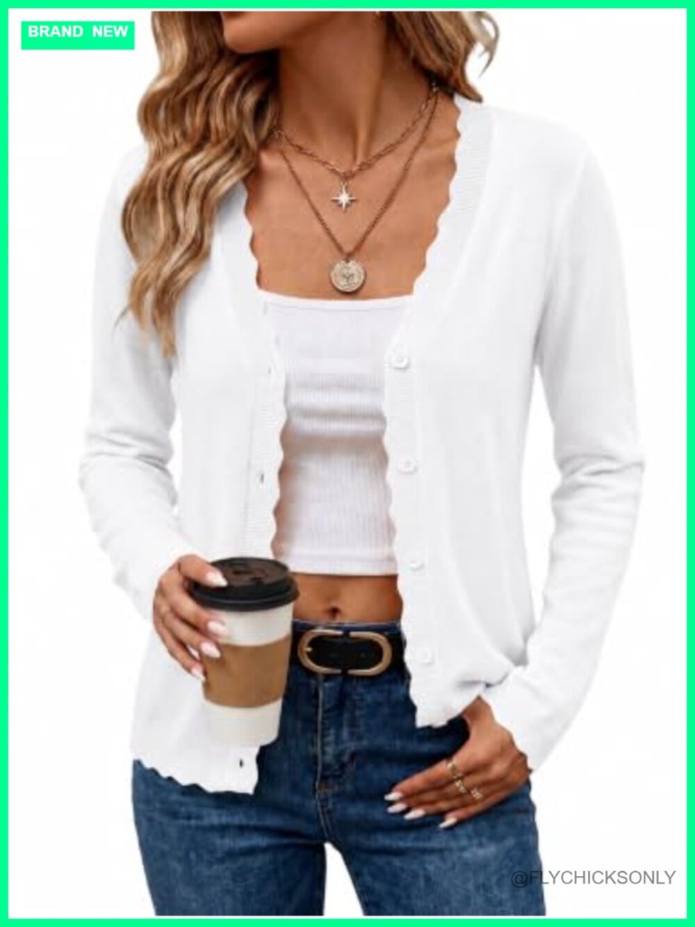 Women's Lightweight Knit Cardigan V-Neck Button Down Long Sleeve